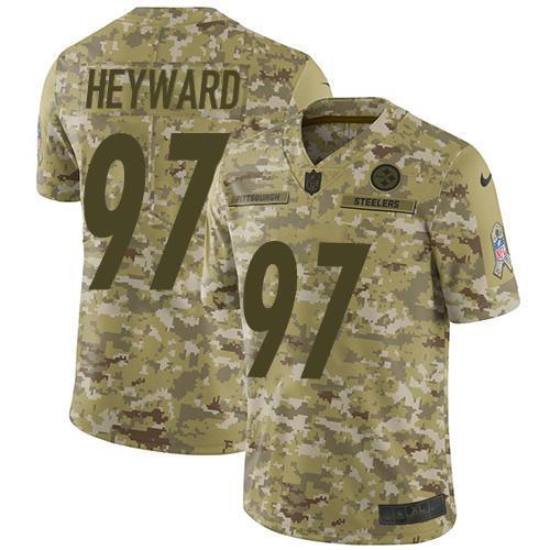 Nike Pittsburgh Steelers #97 Cameron Heyward Camo Stitched NFL Limited 2018 Salute To Service Jersey