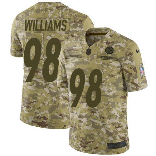 Nike Pittsburgh Steelers #98 Vince Williams Camo Stitched NFL Limited 2018 Salute To Service Jersey