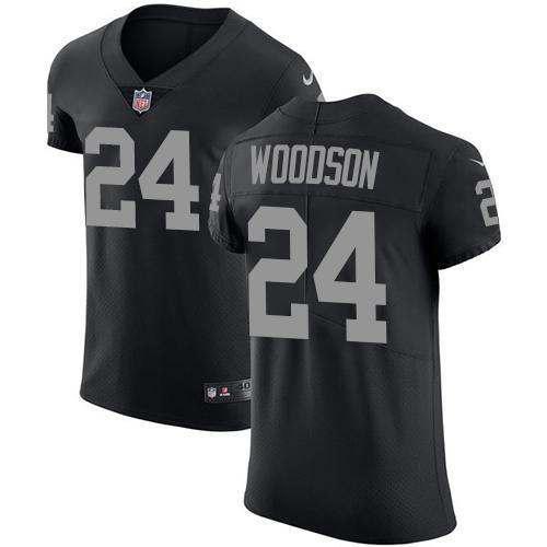 Nike Raiders #24 Charles Woodson Black Team Color Stitched NFL Vapor Untouchable Elite Jersey