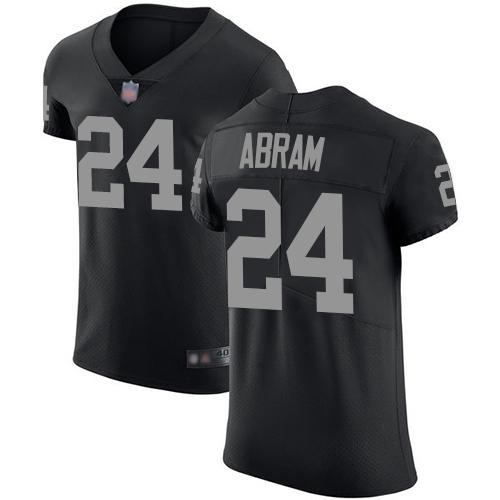 Nike Raiders #24 Johnathan Abram Black Team Color Stitched NFL Vapor Untouchable Elite Jersey