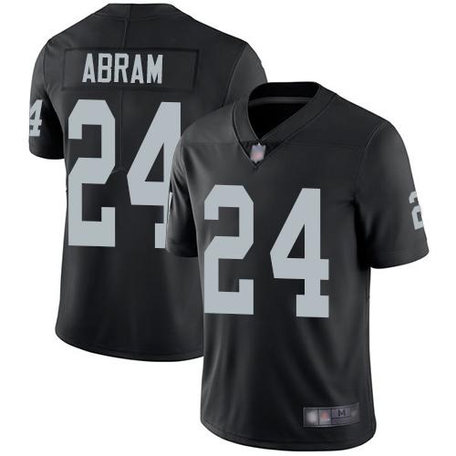 Nike Raiders #24 Johnathan Abram Black Team Color Stitched NFL Vapor Untouchable Limited Jersey