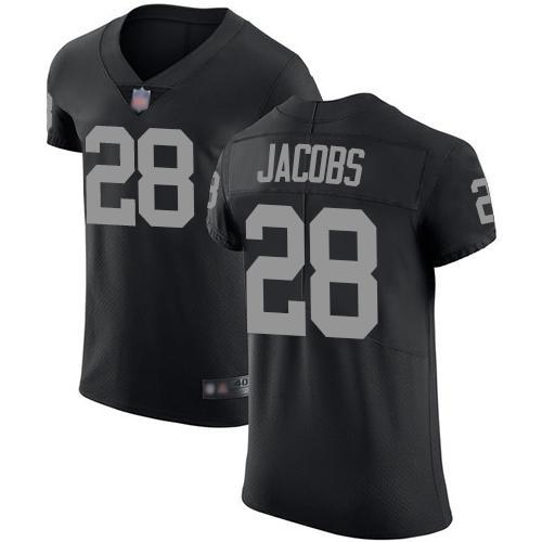 Nike Raiders #28 Josh Jacobs Black Team Color Stitched NFL Vapor Untouchable Elite Jersey