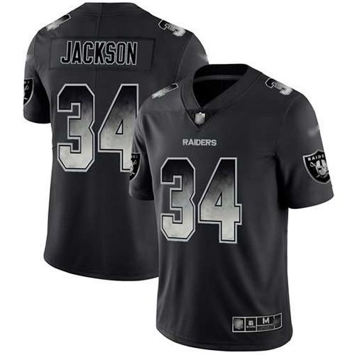 Nike Raiders #34 Bo Jackson Black Stitched NFL Vapor Untouchable Limited Smoke Fashion Jersey