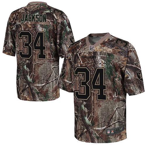 Nike Raiders #34 Bo Jackson Camo Stitched NFL Realtree Elite Jersey