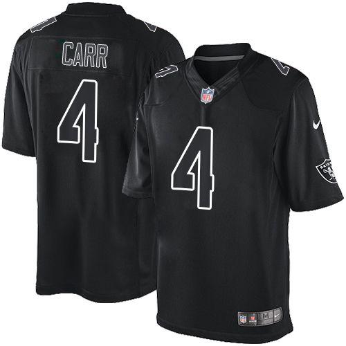 Nike Raiders #4 Derek Carr Black Stitched NFL Impact Limited Jersey