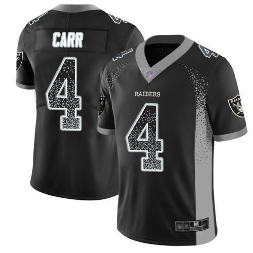 Nike Raiders #4 Derek Carr Black Team Color Stitched NFL Limited Rush Drift Fashion Jersey