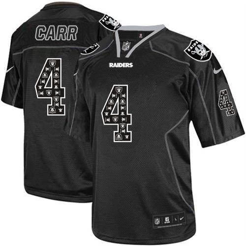 Nike Raiders #4 Derek Carr New Lights Out Black Stitched NFL Elite Jersey