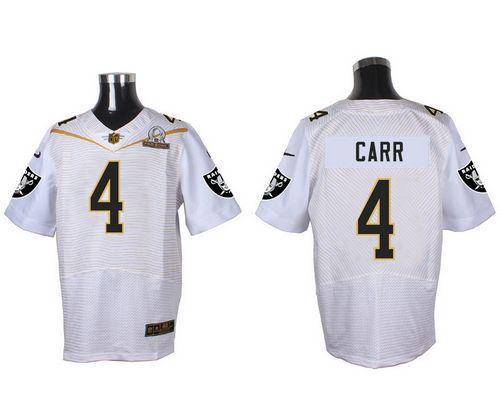 Nike Raiders #4 Derek Carr White 2016 Pro Bowl Stitched NFL Elite Jersey
