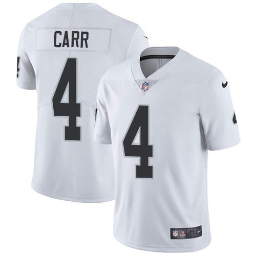 Nike Raiders #4 Derek Carr White Stitched NFL Vapor Untouchable Limited Jersey