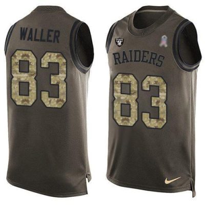 Nike Raiders #83 Darren Waller Green Stitched NFL Limited Salute To Service Tank Top Jersey