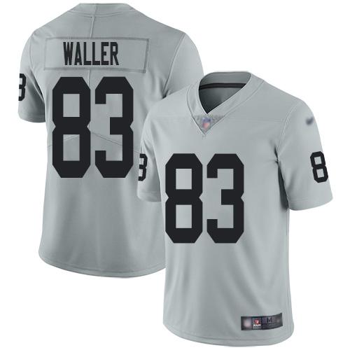 Nike Raiders #83 Darren Waller Silver Stitched NFL Limited Inverted Legend Jersey