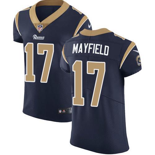 Nike Rams #17 Baker Mayfield Navy Blue Team Color Stitched NFL Vapor Untouchable Elite Jersey
