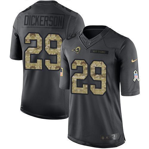 Nike Rams #29 Eric Dickerson Black Stitched NFL Limited 2016 Salute To Service Jersey