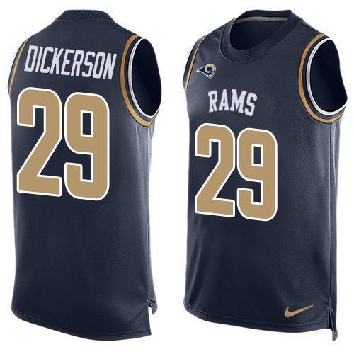 Nike Rams #29 Eric Dickerson Navy Blue Team Color Stitched NFL Limited Tank Top Jersey