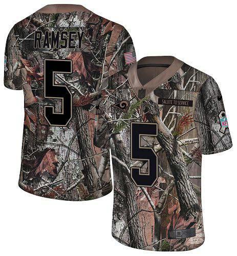 Nike Rams #5 Jalen Ramsey Camo Stitched NFL Limited Rush Realtree Jersey