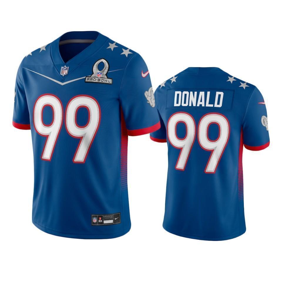 Nike Rams #99 Aaron Donald NFL 2022 NFC Pro Bowl Game Jersey Royal