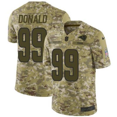 Nike Rams #99 Aaron Donald Camo Stitched NFL Limited 2018 Salute To Service Jersey