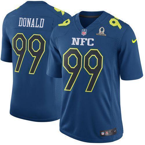 Nike Rams #99 Aaron Donald Navy Stitched NFL Game NFC 2017 Pro Bowl Jersey