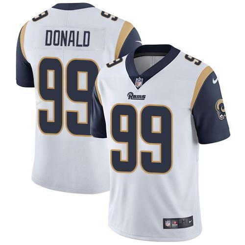 Nike Rams #99 Aaron Donald White Stitched NFL Vapor Untouchable Limited Jersey