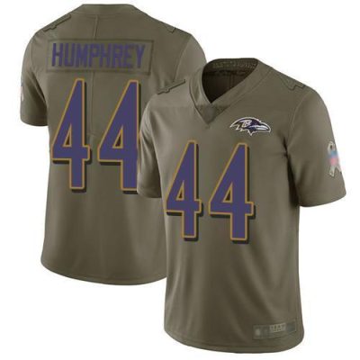 Nike Ravens #44 Marlon Humphrey Olive Stitched NFL Limited 2017 Salute To Service Jersey