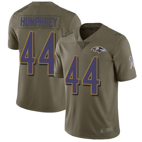 Nike Ravens #44 Marlon Humphrey Olive Stitched NFL Limited 2017 Salute To Service Jersey