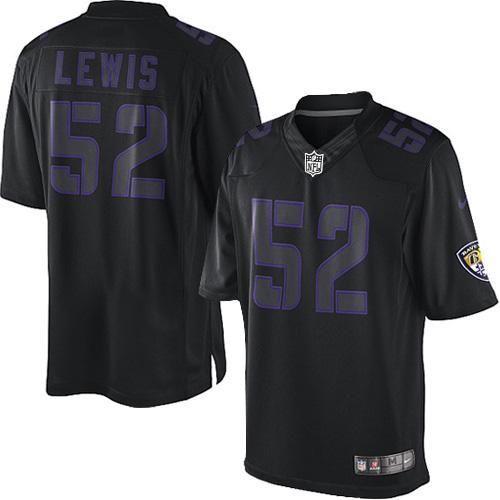 Nike Ravens #52 Ray Lewis Black Stitched NFL Impact Limited Jersey