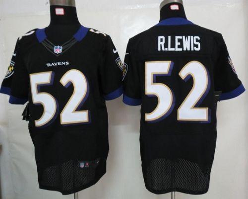 Nike Ravens #52 Ray Lewis Black Alternate Stitched NFL Elite Jersey