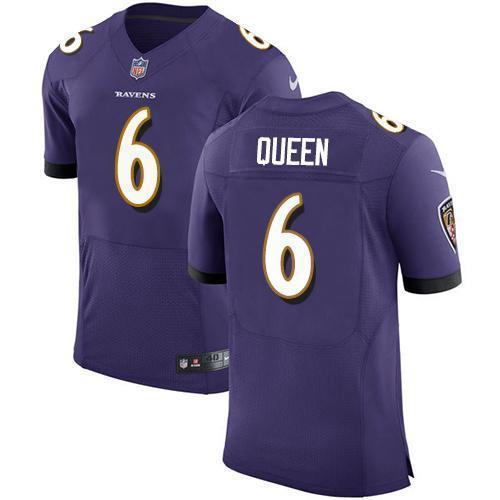 Nike Ravens #6 Patrick Queen Purple Team Color Stitched NFL Vapor Untouchable Elite Jersey