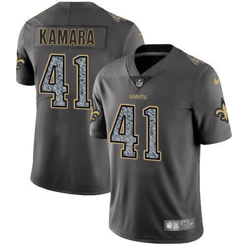 Nike Saints #41 Alvin Kamara Gray Static Stitched NFL Vapor Untouchable Limited Jersey