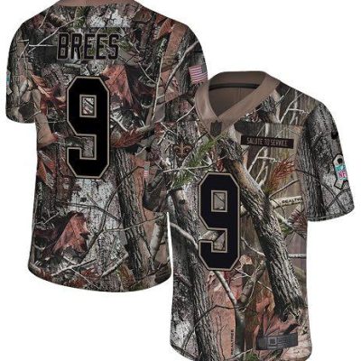 Nike Saints #9 Drew Brees Camo Stitched NFL Limited Rush Realtree Jersey