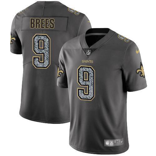 Nike Saints #9 Drew Brees Gray Static Stitched NFL Vapor Untouchable Limited Jersey