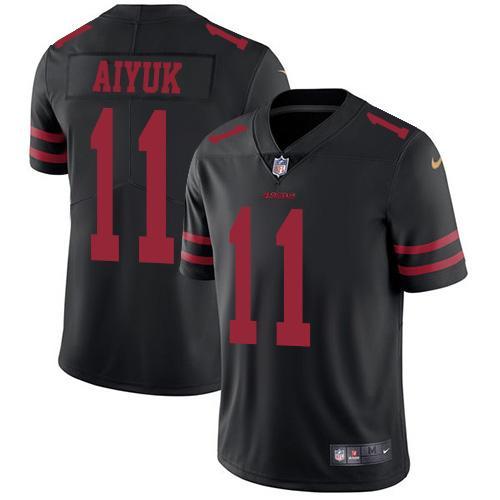 Nike San Francisco 49ers #11 Brandon Aiyuk Black Alternate Stitched NFL Vapor Untouchable Limited Jersey