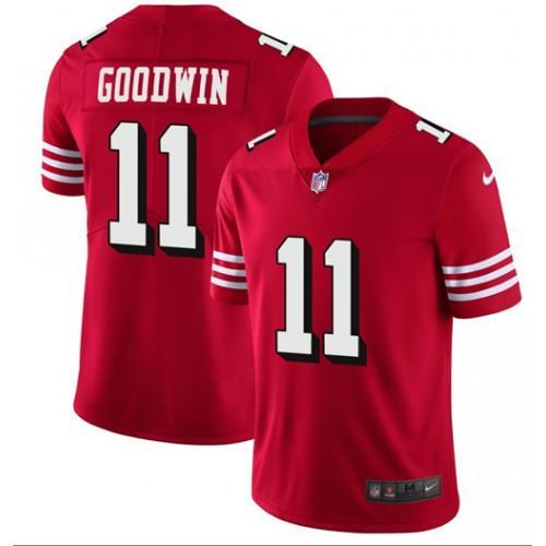 Nike San Francisco 49ers #11 Marquise Goodwin Red Team Color Stitched NFL Vapor Untouchable Limited II Jersey