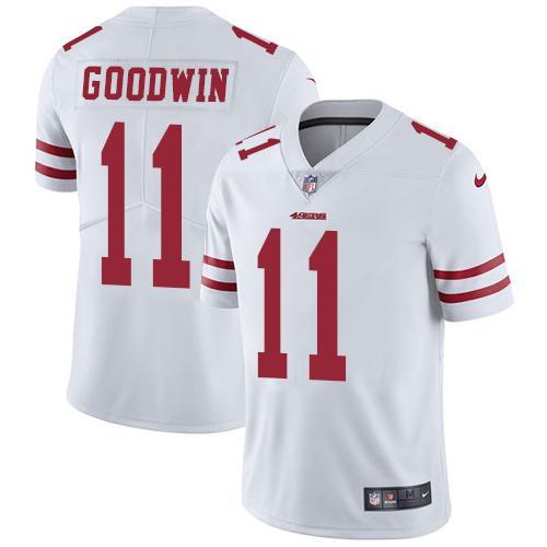 Nike San Francisco 49ers #11 Marquise Goodwin White Stitched NFL Vapor Untouchable Limited Jersey