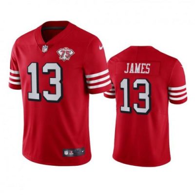 Nike San Francisco 49ers #13 Richie James Red Rush 75th Anniversary Stitched NFL Vapor Untouchable Limited Jersey
