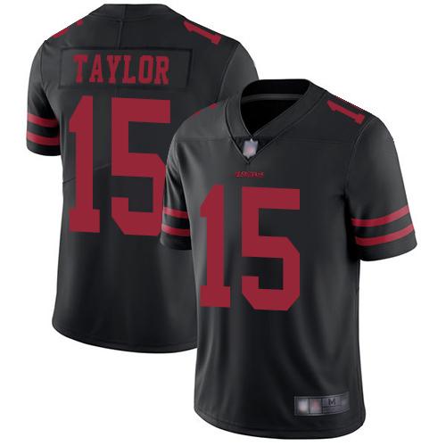 Nike San Francisco 49ers #15 Trent Taylor Black Alternate Stitched NFL Vapor Untouchable Limited Jersey