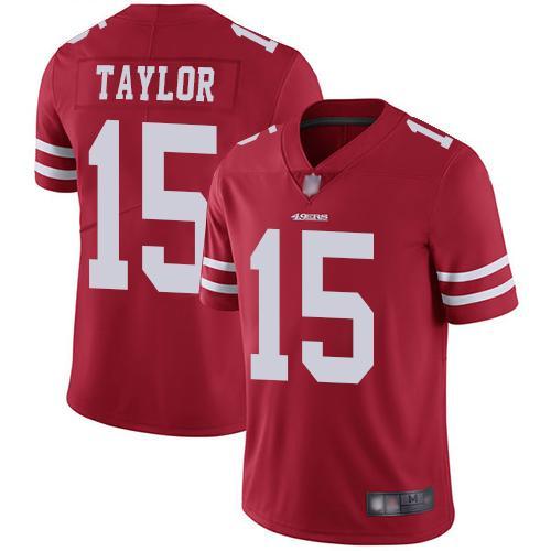 Nike San Francisco 49ers #15 Trent Taylor Red Team Color Stitched NFL Vapor Untouchable Limited Jersey
