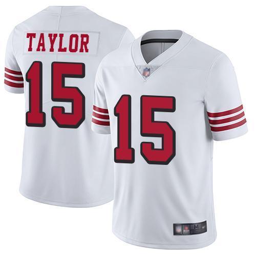 Nike San Francisco 49ers #15 Trent Taylor White Rush Stitched NFL Vapor Untouchable Limited Jersey