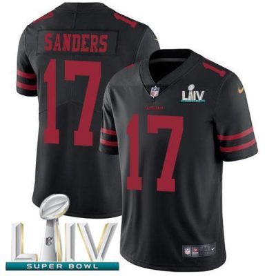 Nike San Francisco 49ers #17 Emmanuel Sanders Black Super Bowl LIV 2020 Alternate Stitched NFL Vapor Untouchable Limited Jersey