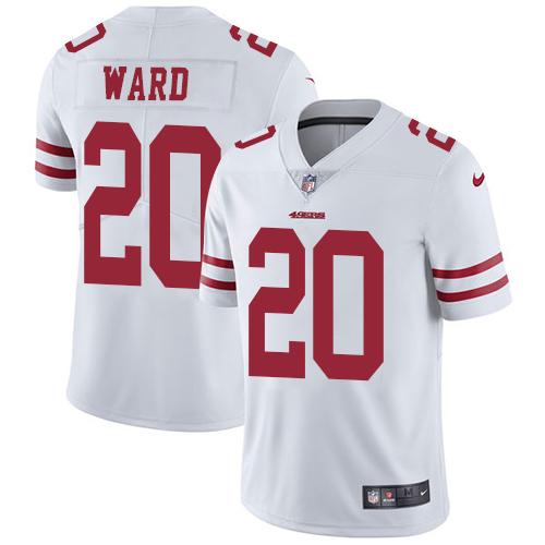 Nike San Francisco 49ers #20 Jimmie Ward White Stitched NFL Vapor Untouchable Limited Jersey