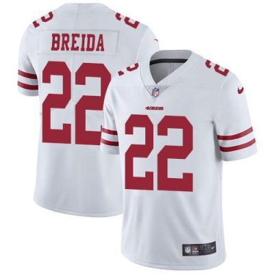 Nike San Francisco 49ers #22 Matt Breida White Stitched NFL Vapor Untouchable Limited Jersey