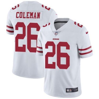 Nike San Francisco 49ers #26 Tevin Coleman White Stitched NFL Vapor Untouchable Limited Jersey