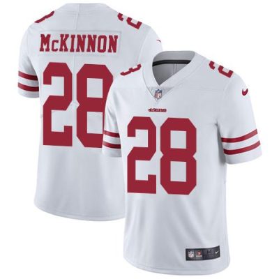 Nike San Francisco 49ers #28 Jerick McKinnon White Stitched NFL Vapor Untouchable Limited Jersey