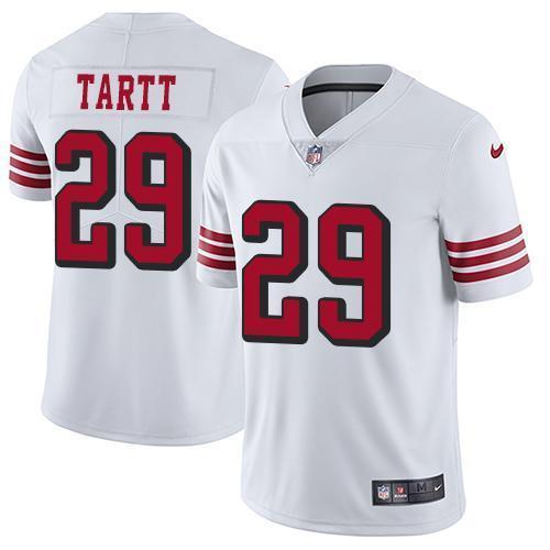 Nike San Francisco 49ers #29 Jaquiski Tartt White Rush Stitched NFL Vapor Untouchable Limited Jersey