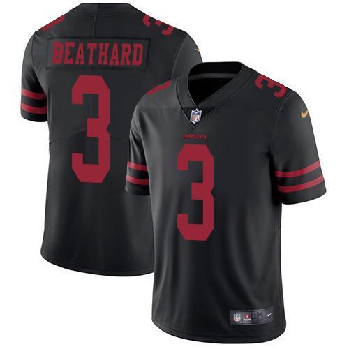 Nike San Francisco 49ers #3 C.J. Beathard Black Alternate Stitched NFL Vapor Untouchable Limited Jersey