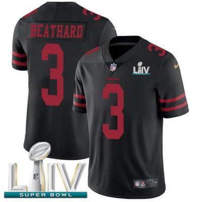 Nike San Francisco 49ers #3 C.J. Beathard Black Super Bowl LIV 2020 Alternate Stitched NFL Vapor Untouchable Limited Jersey