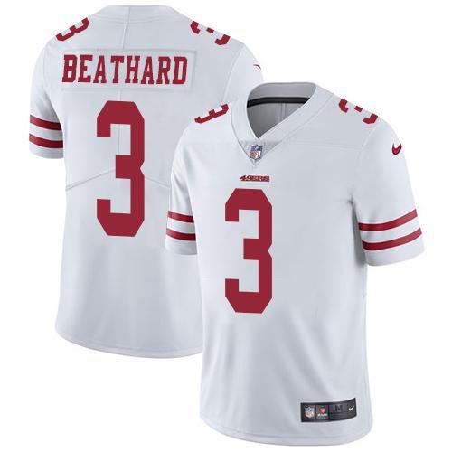 Nike San Francisco 49ers #3 C.J. Beathard White Stitched NFL Vapor Untouchable Limited Jersey