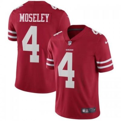 Nike San Francisco 49ers #4 Emmanuel Moseley Red Team Color Stitched NFL Vapor Untouchable Limited Jersey