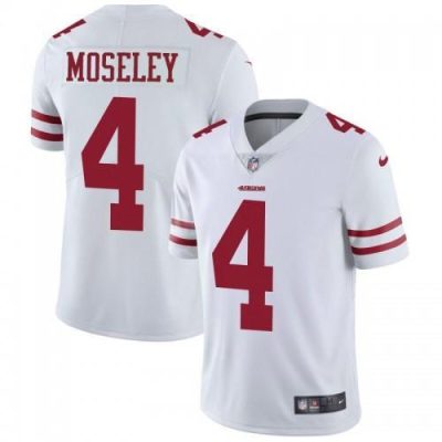 Nike San Francisco 49ers #4 Emmanuel Moseley White Stitched NFL Vapor Untouchable Limited Jersey