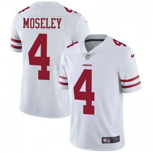 Nike San Francisco 49ers #4 Emmanuel Moseley White Stitched NFL Vapor Untouchable Limited Jersey